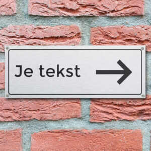 Routebord Met Pijl Aluminium Personaliseren Online