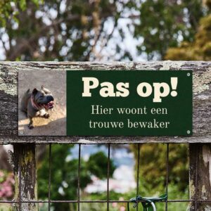 Waakbord 40x15 Met Eigen Foto Trouwe Bewaker