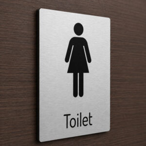 Dames Vrouwen Toilet Naambordje Modern Personaliseren