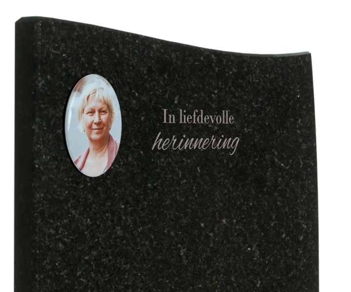 Grafsteen Met Porseleinen Foto