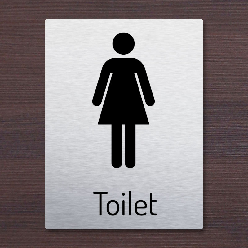 Toilet Dames Bord Bestellen Rvs Look Modern Personaliseren