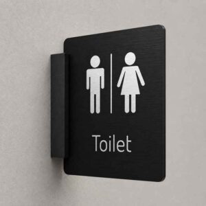 Wandbevestiging Toiletbord Met Iconen Inclusief Montage Materiaal Man Heren Wc